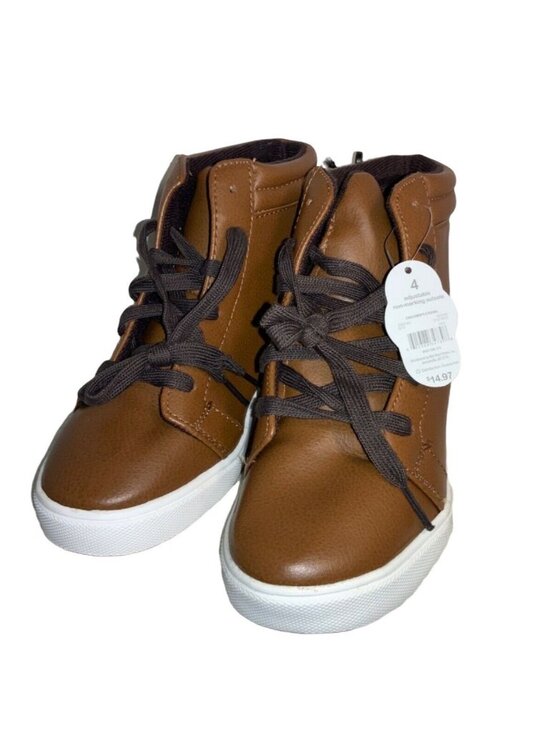 wonder nation Other - Wonder Nation Kids Brown High-Top Sneakers With Non-Marking Outsole Size Boys 4